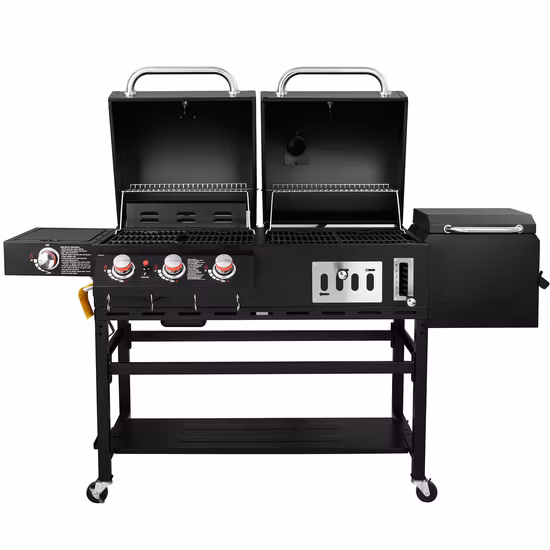 New Design Charcoal and Gas BBQ Grill Combo