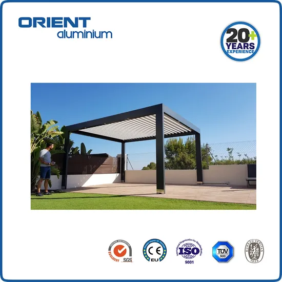 Awning Garden Canopy Waterproof Gazebo Motorized Metal 4X3 Outdoor Louvered Kits Roof System Bioclimatic Aluminum Pergola
